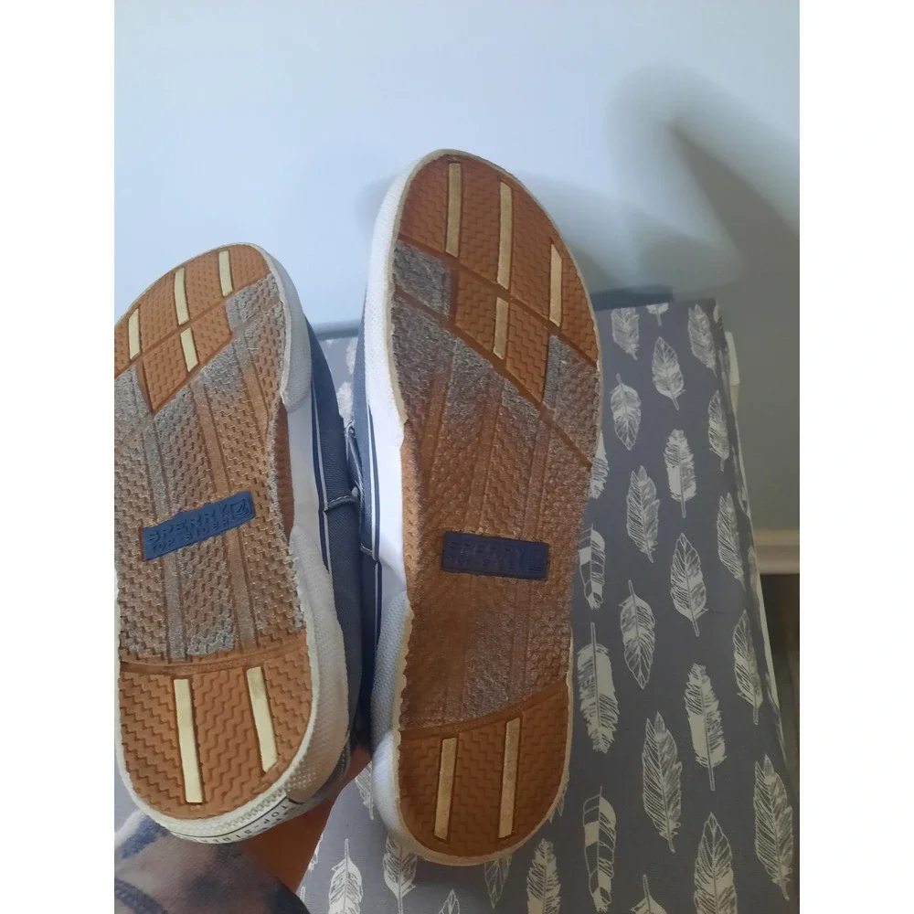 Sperry Top-Sider Halyard Navy Blue Canvas Boat Shoes Boys 5M